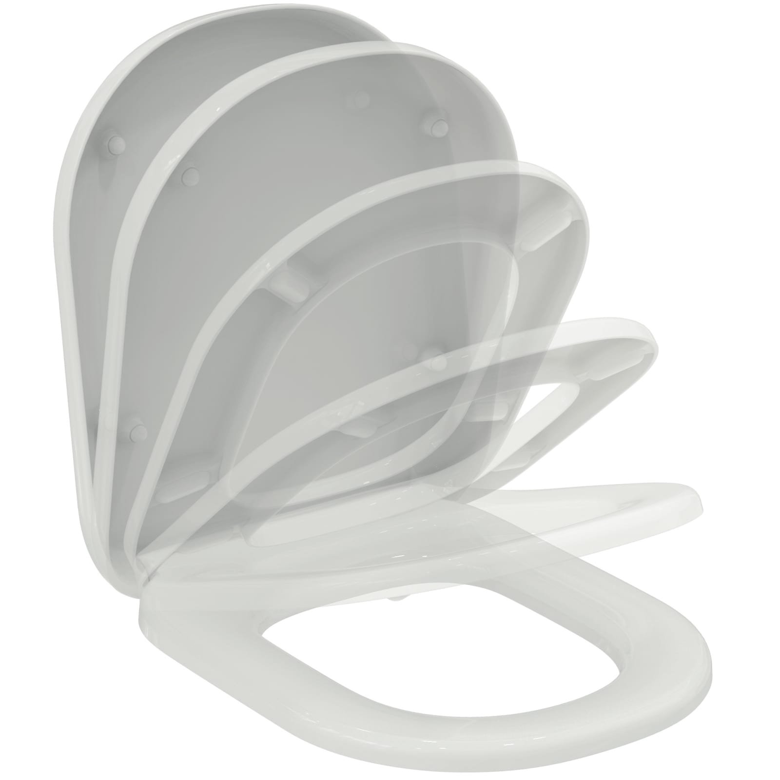 PLAYA | CLOSETZITTING WRAPOVER 370X450X55 MM GLANZEND WIT | SOFTCLOSE