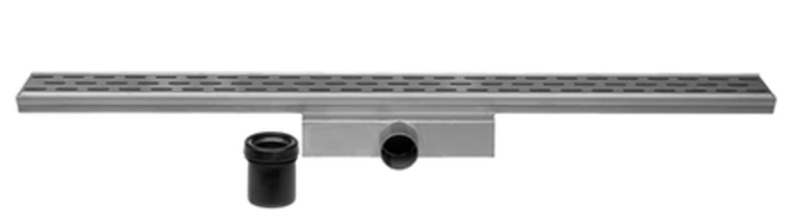 Easy Drain Compact douchegoot, LxB= 1200x60mm, rechthoekig met RVS rooster, schuifeind horizontaal 40mm met sifon, RVS