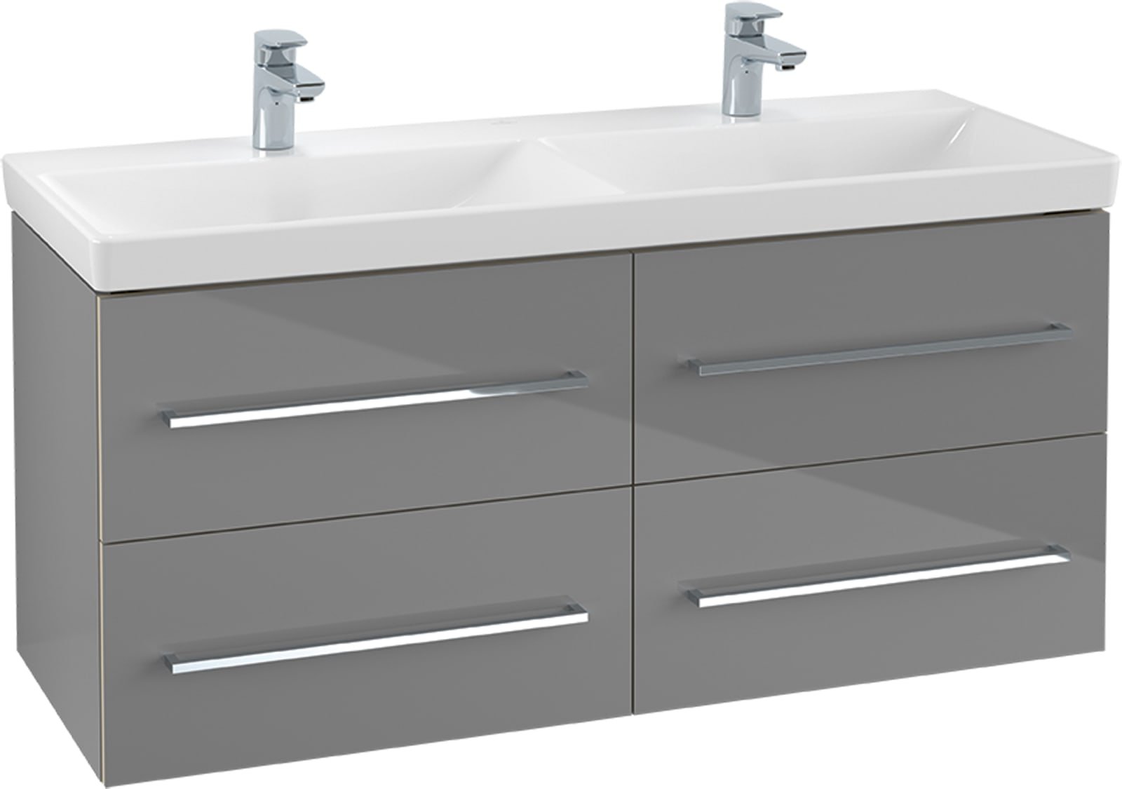 Villeroy & Boch Avento, Wastafelonderkast, 4x uittrekladen, wand, hoekig, 1180 x 514 x 452mm (BxHxD), nordic eik