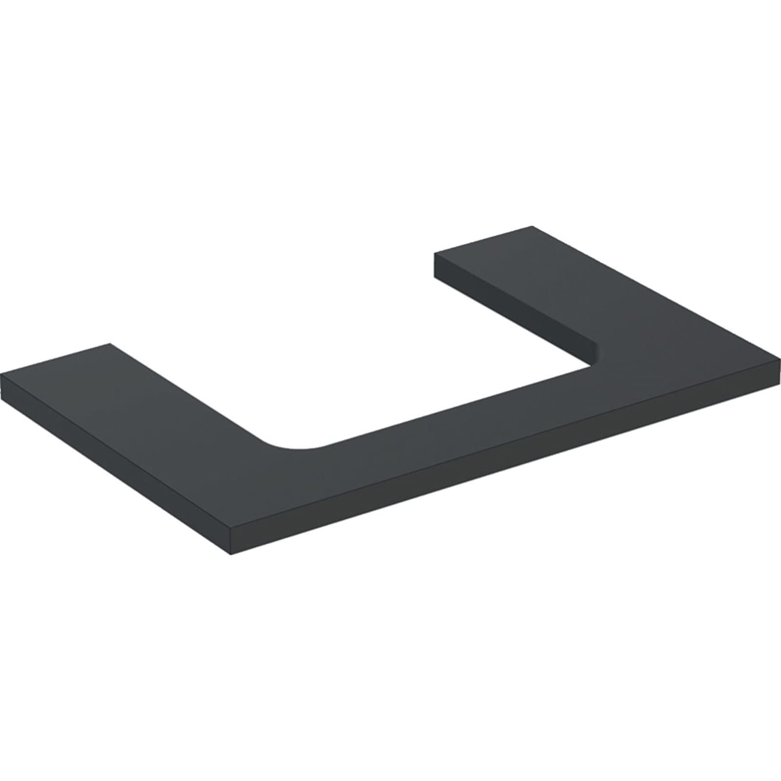 Geberit ONE wastafelblad voor opzetwastafel midden 75cm lava mat