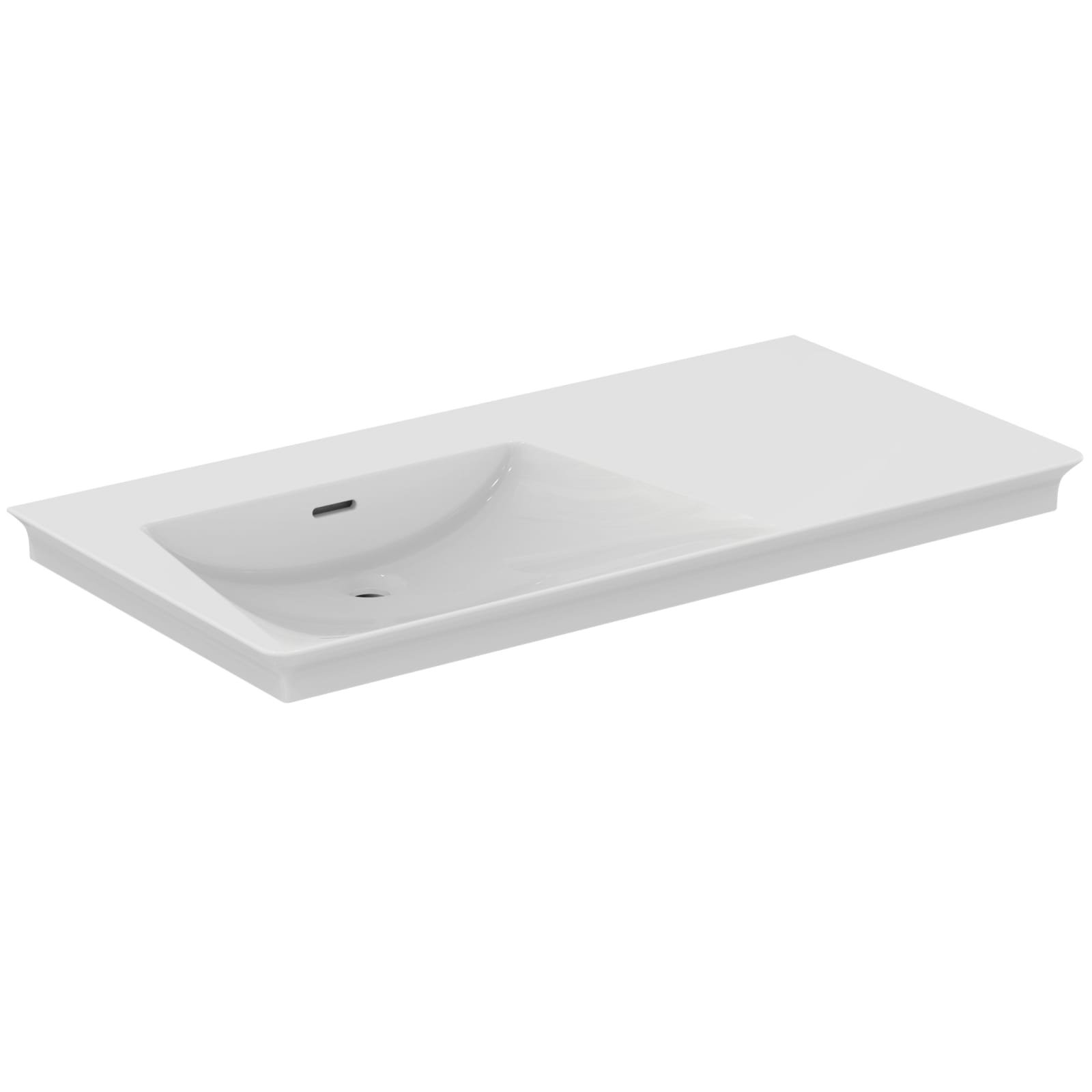 LDV | VANITY WAST 1060X535X145 MM GL WIT, ZONDER KG, MET OL (LINKS)
