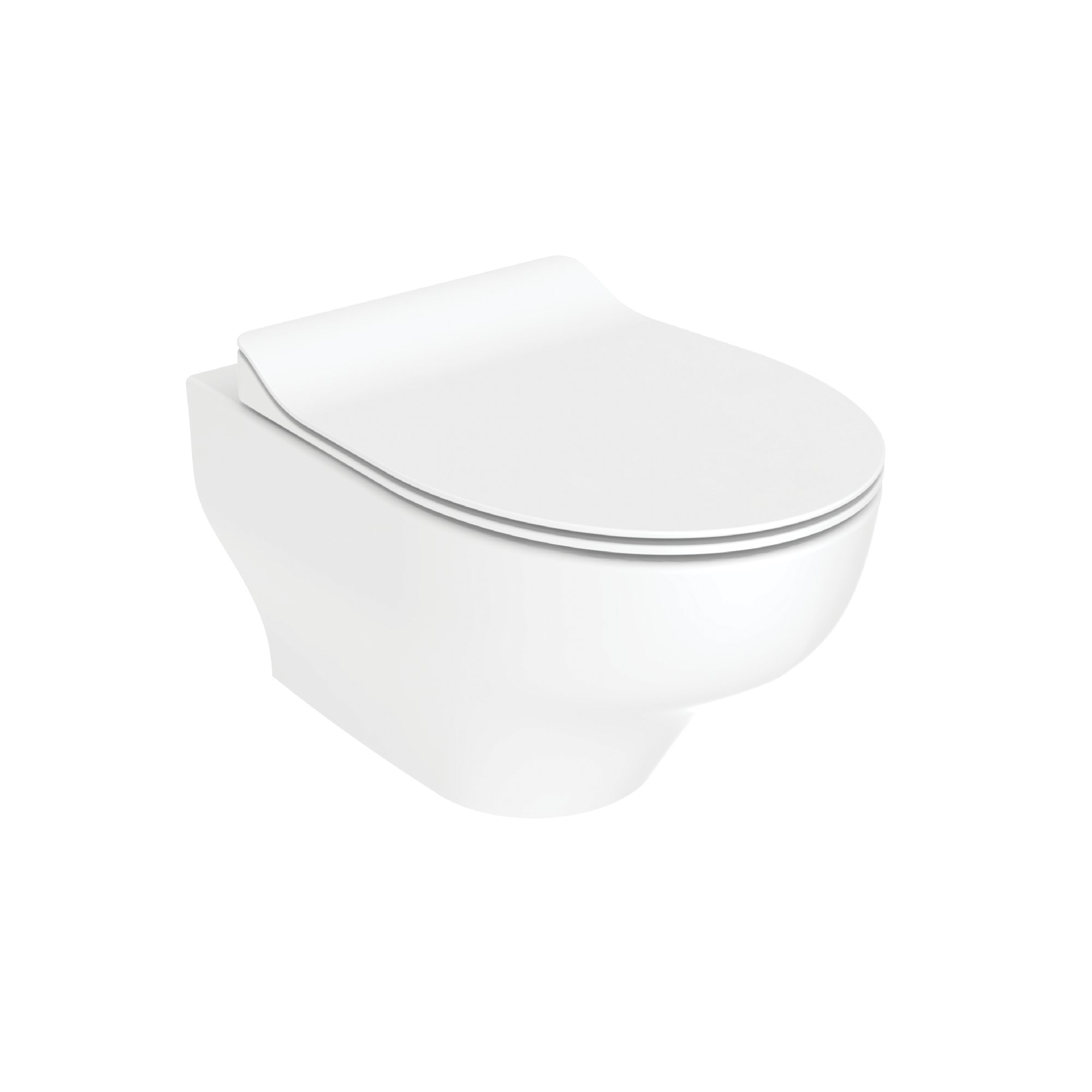 CREAVIT NESS HANGTOILET - 360° FLUSH - RANDLOOS - ZONDER ZITTING - GLANZEND WIT