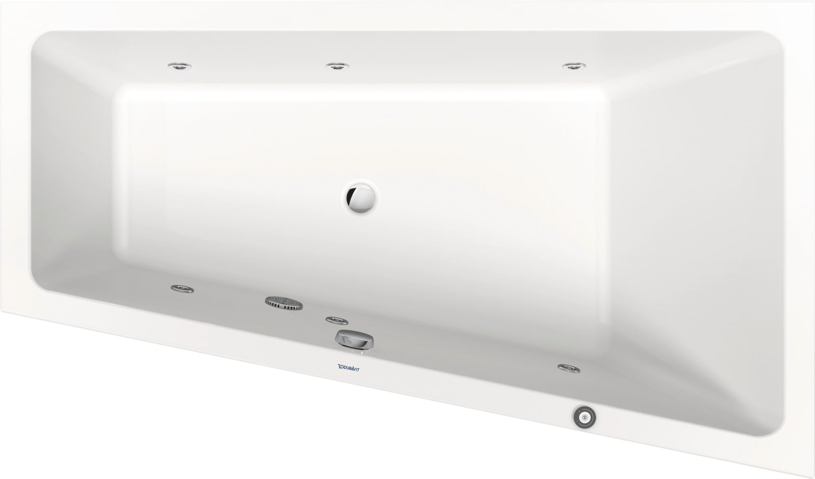 Duravit Duravit No.1 Whirlbad  1700x1000 mm Wit, Jet Project, Inbouw, materiaal: Sanitair acryl, trapeziumvormig, aantal rugsteunen: