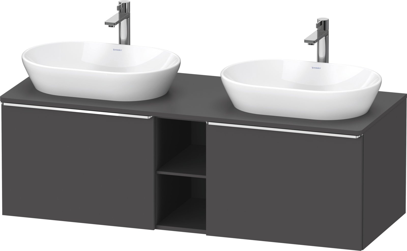 D-Neo Console wastafelonderbouw hangend Grafiet Mat (1200897266)
