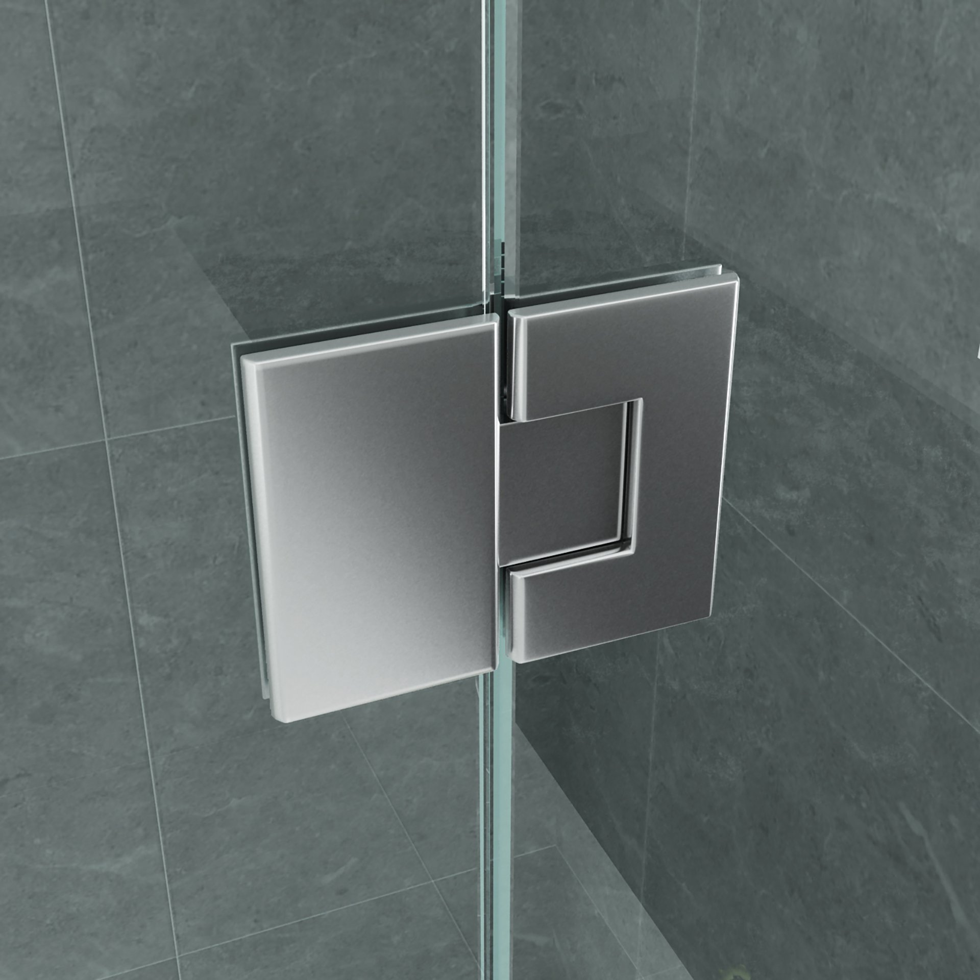 ALONI DOUCHECABINE - DRAAIDEUR, 2 VASTE WANDJES EN ZIJWAND - 900 X 1200 X 1950MM - CHROOM - HELDER GLAS thumbnail 3