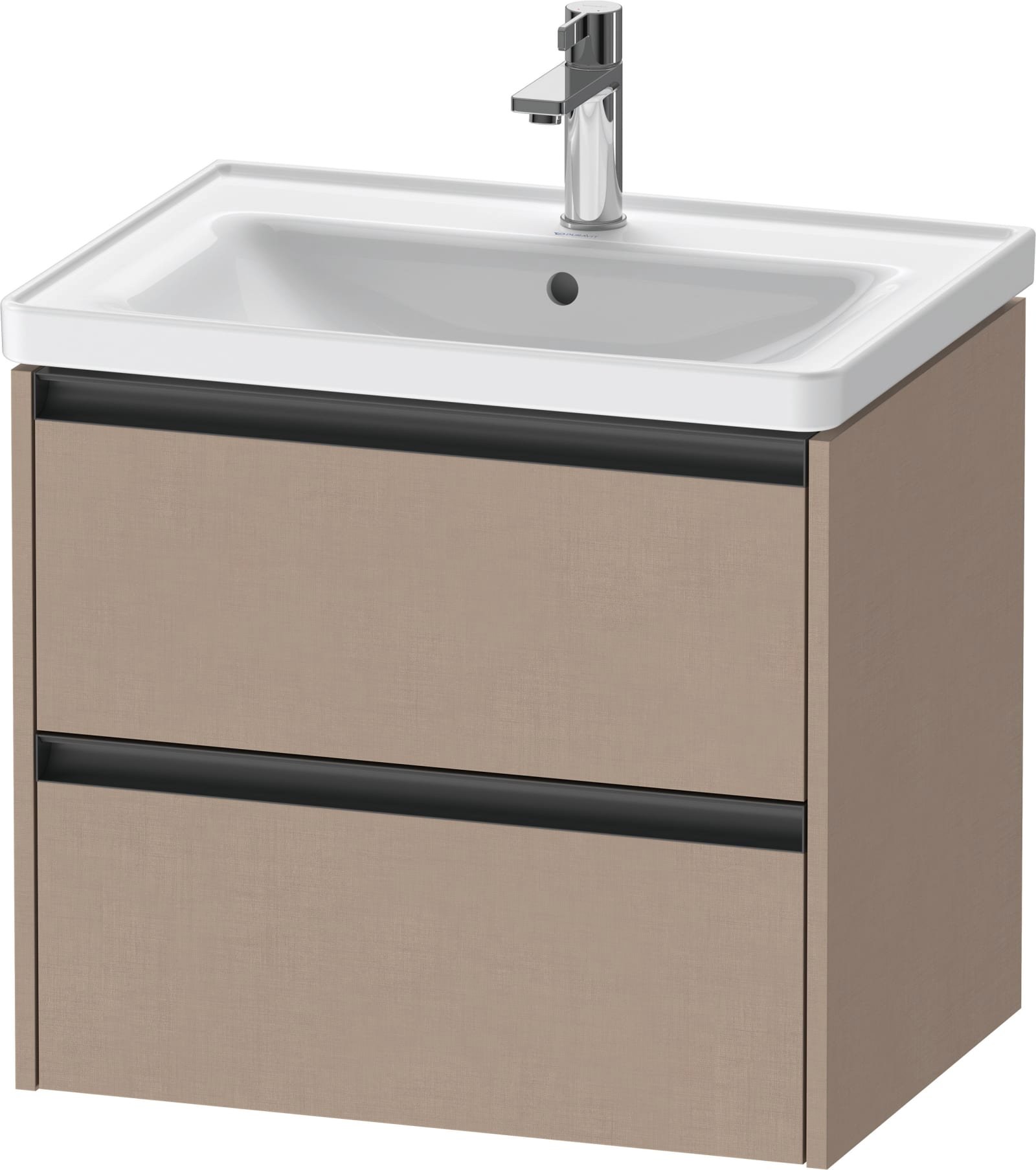 Duravit Ketho.2 Wastafelonderbouw hangend, Linnen Mat, rechthoekig, aantal kleine lades: 2 – K25282075750000