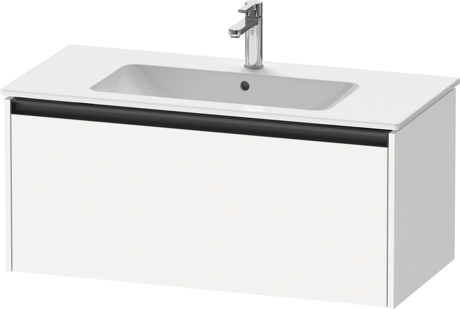 Duravit Ketho.2 Wastafelonderbouw hangend, Wit Mat, rechthoekig, aantal grote lades: 1 – K25064018180000
