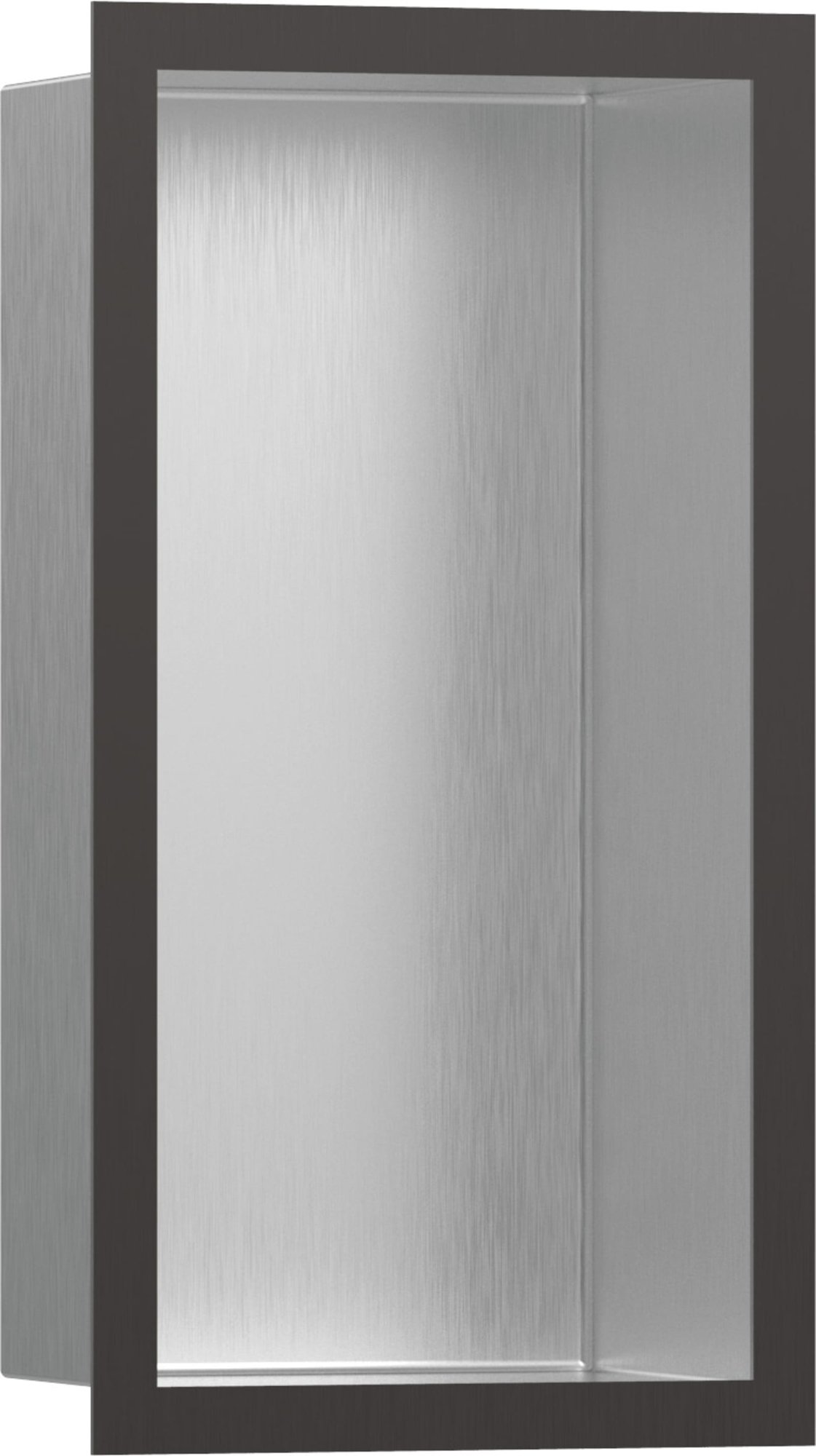 Hansgrohe XtraStoris Individual wandbox RVS met designframe 300/150/100 Brushed Black Chrome