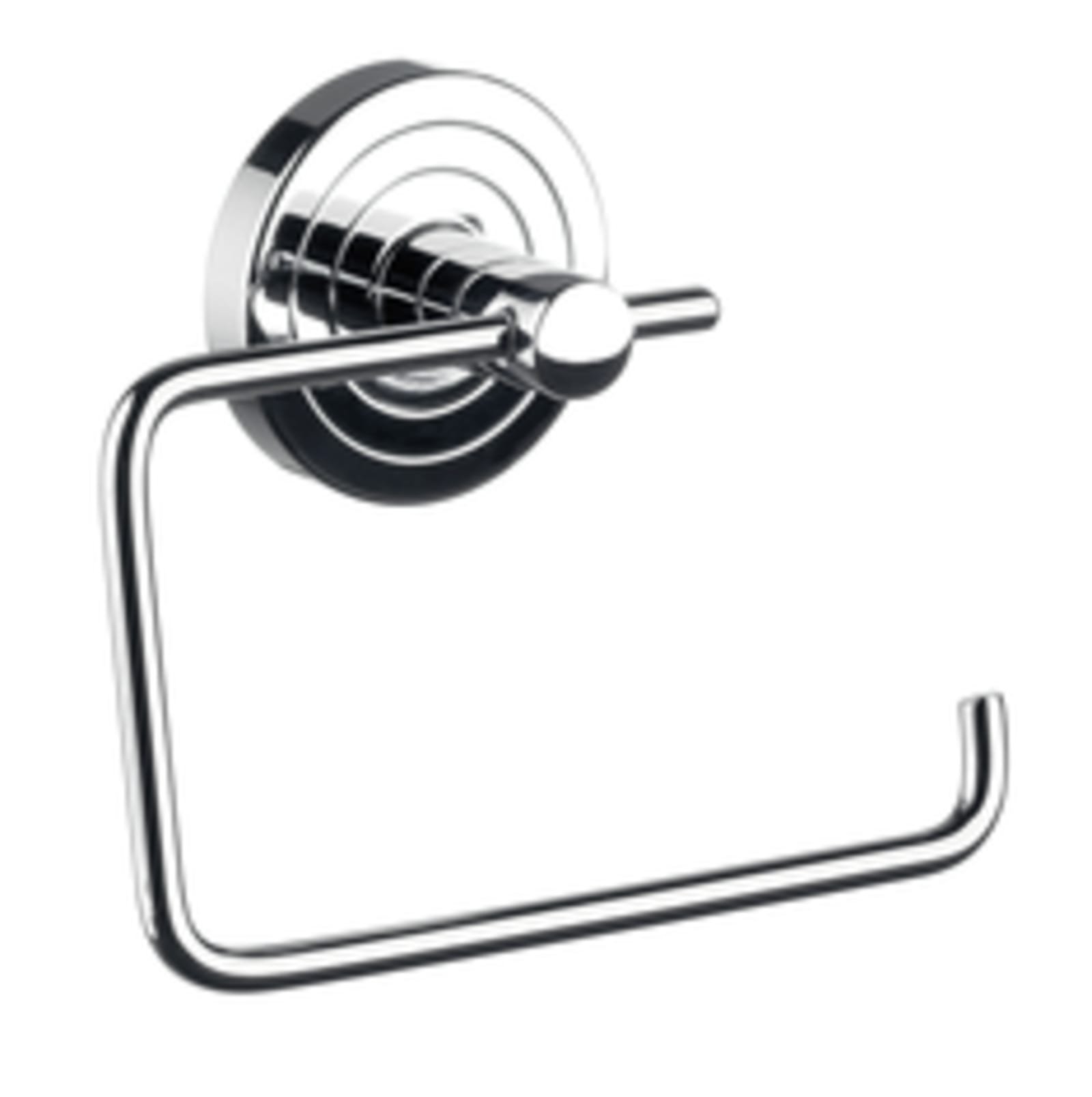 Emco Polo toiletrolhouder, rond staf, ronde afdekrozet, zonder klep, hxdxl 100x68x132mm, chroom