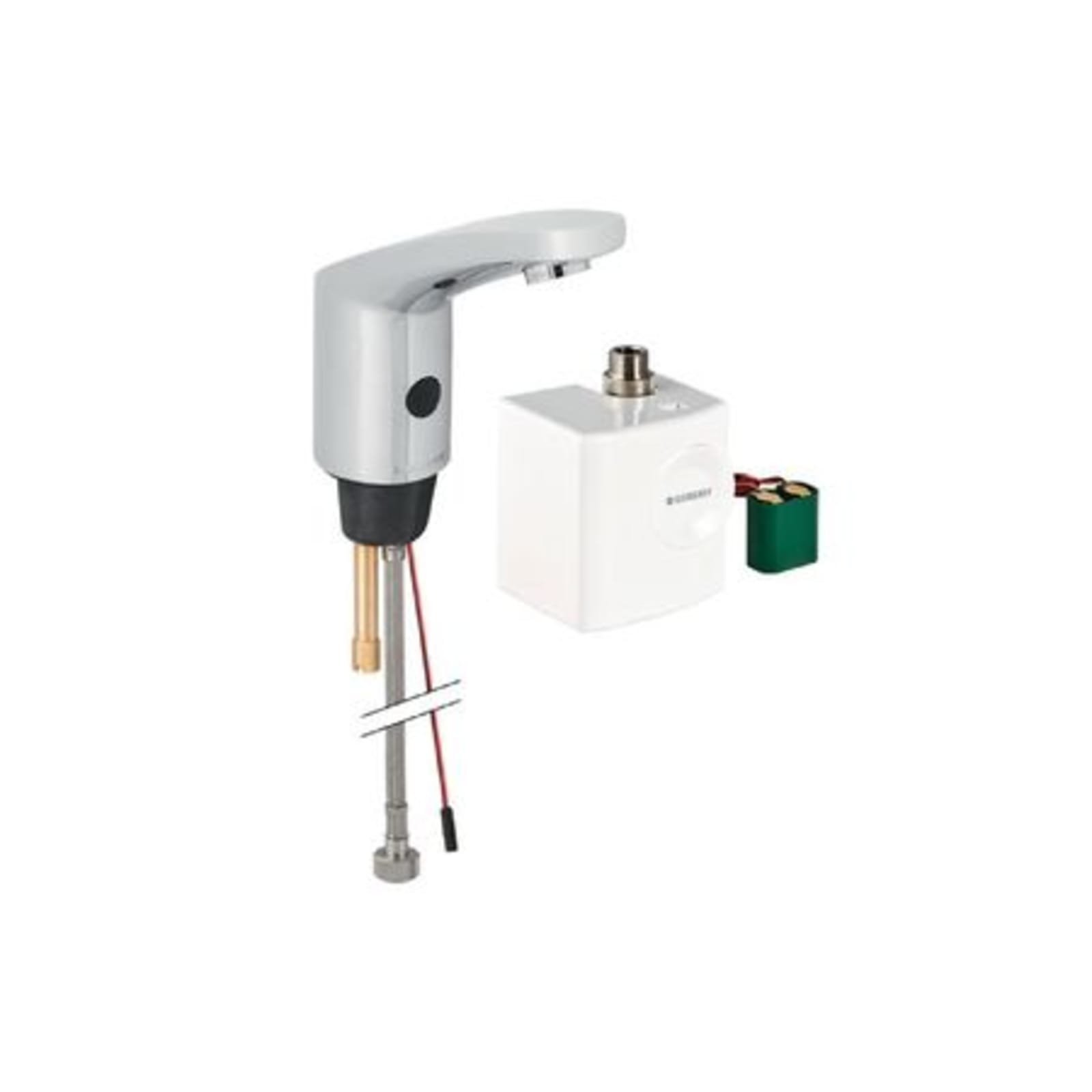 Geberit elektronische kraan, infrarood, zelfsluitend, 3/8", transformator, messing, voorspong 115mm, chroom-look (1200410333)