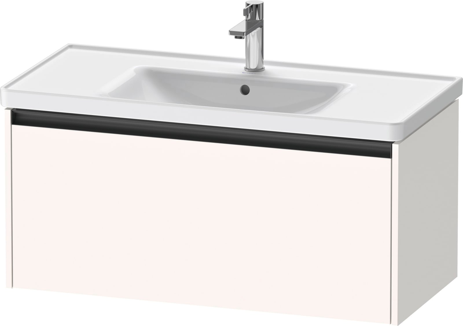 Duravit Ketho.2 Wastafelonderbouw hangend, Wit Supermat, rechthoekig, aantal grote lades: 1 – K25084084840000