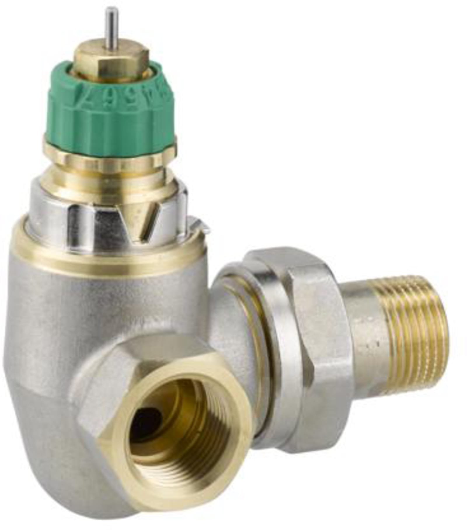 Danfoss Dynamic Valve 2-in-1 radiatorafsluiter 013G7718 Type RA-DV Dubbel haaks Links DN10
