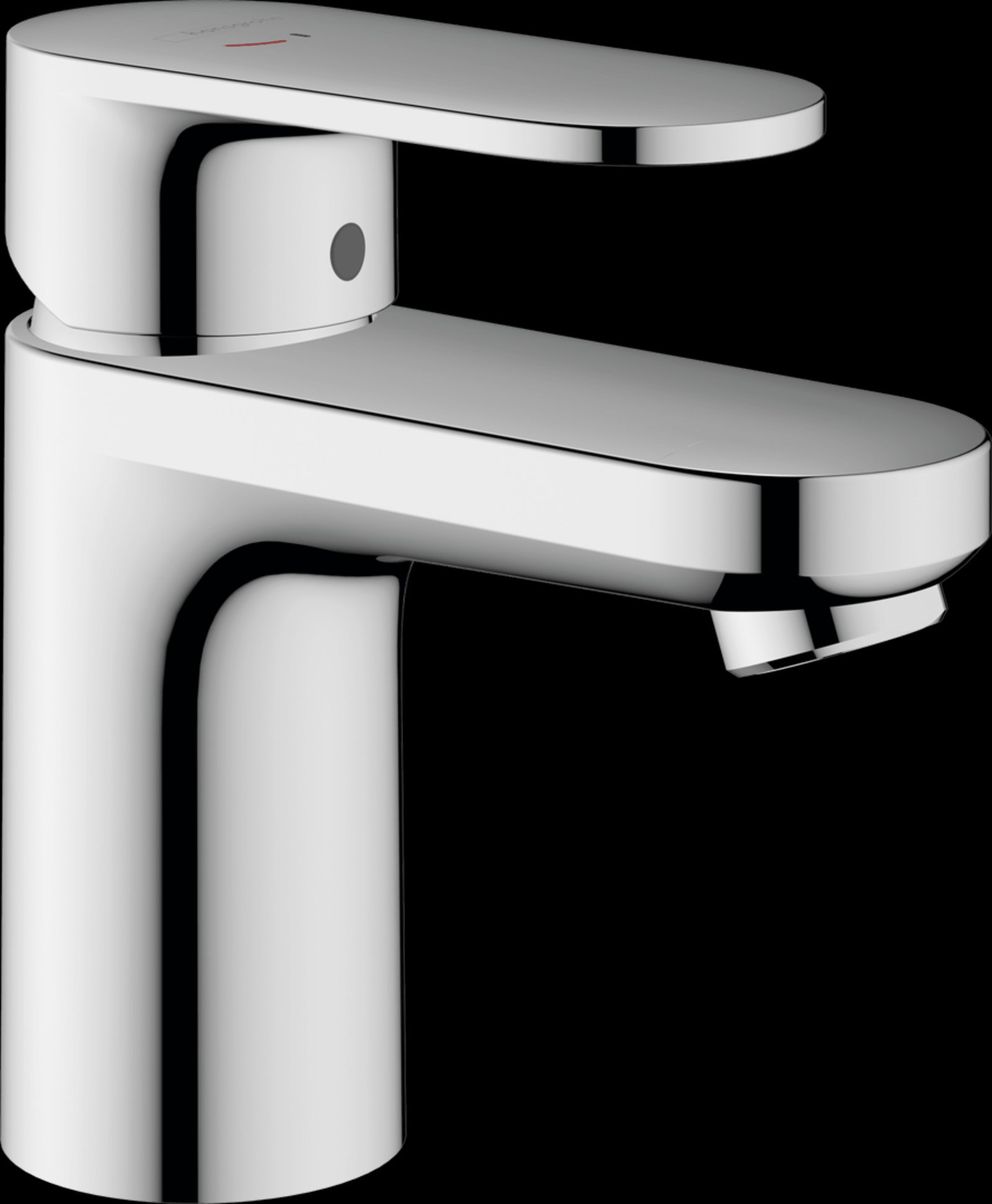 Hansgrohe Vernis Blend wastafelmengkraan 70 CoolStart 'brass' met pop up afvoer met trekstang, chroom