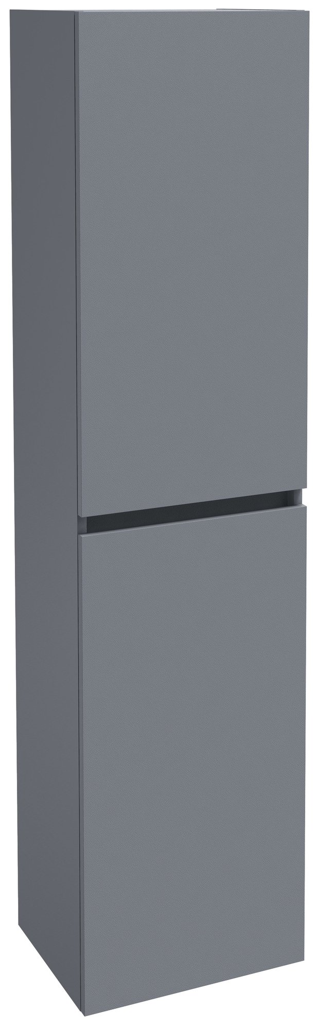 Solar Tolbiac omkeerbare kolomkast,  2 deuren, H 160cm X B 40cm X D 31,60 cm, kleur mat grijs