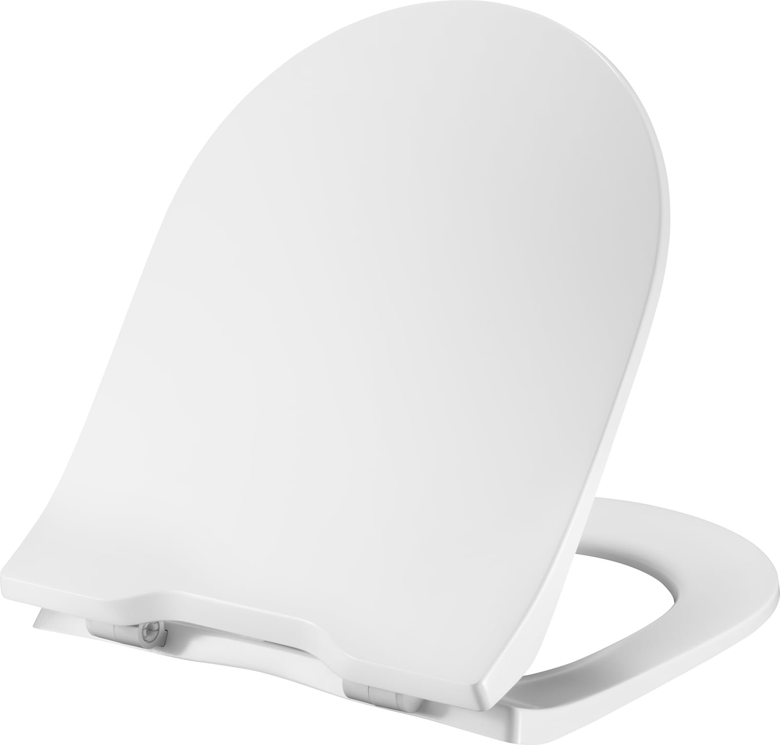Pressalit Objecta D Pro 998 standaard closet zitting met deksel inclusief scharnieren DH in roestvrij staal, wit. Vorm rounded