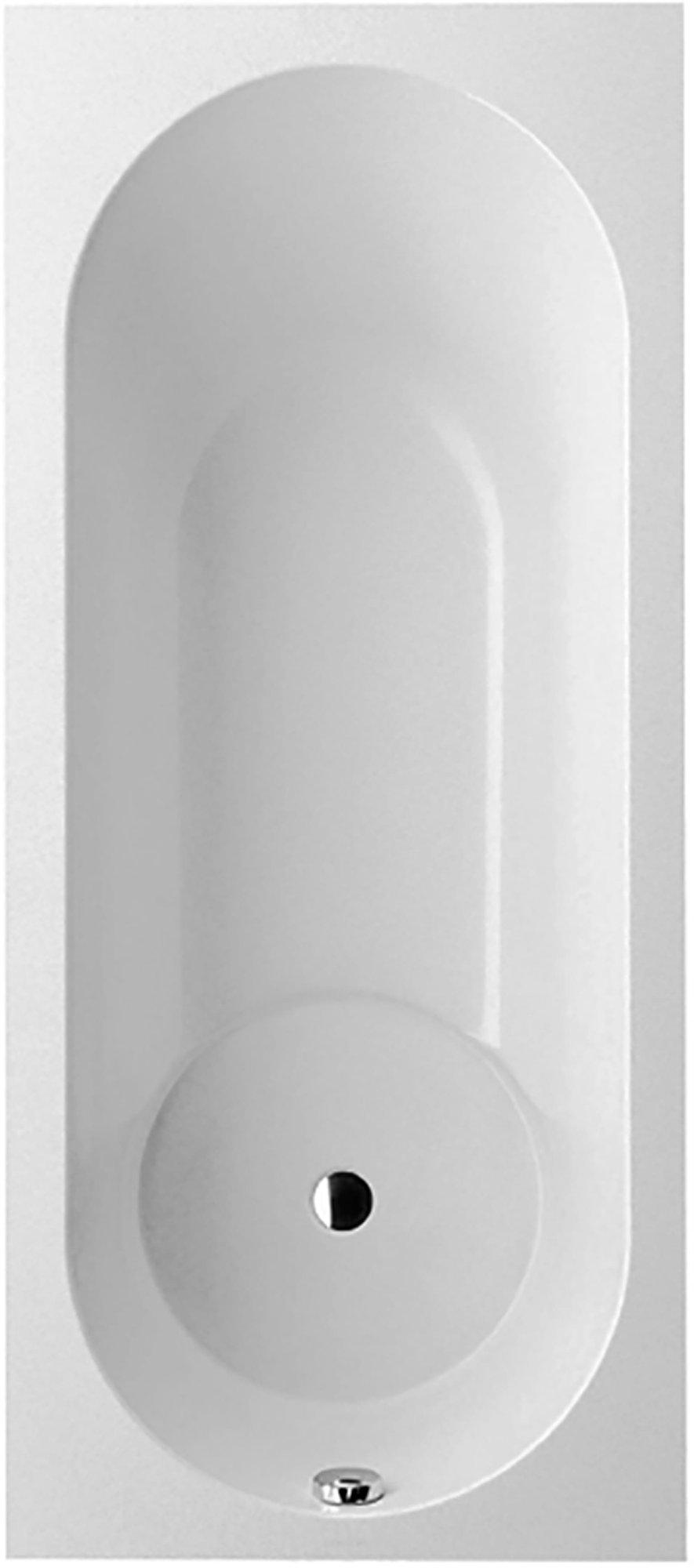Villeroy & Boch, Libra, quaryl, rechthoekig, ligbad, met poten 1700x750x432mm, wit alpin