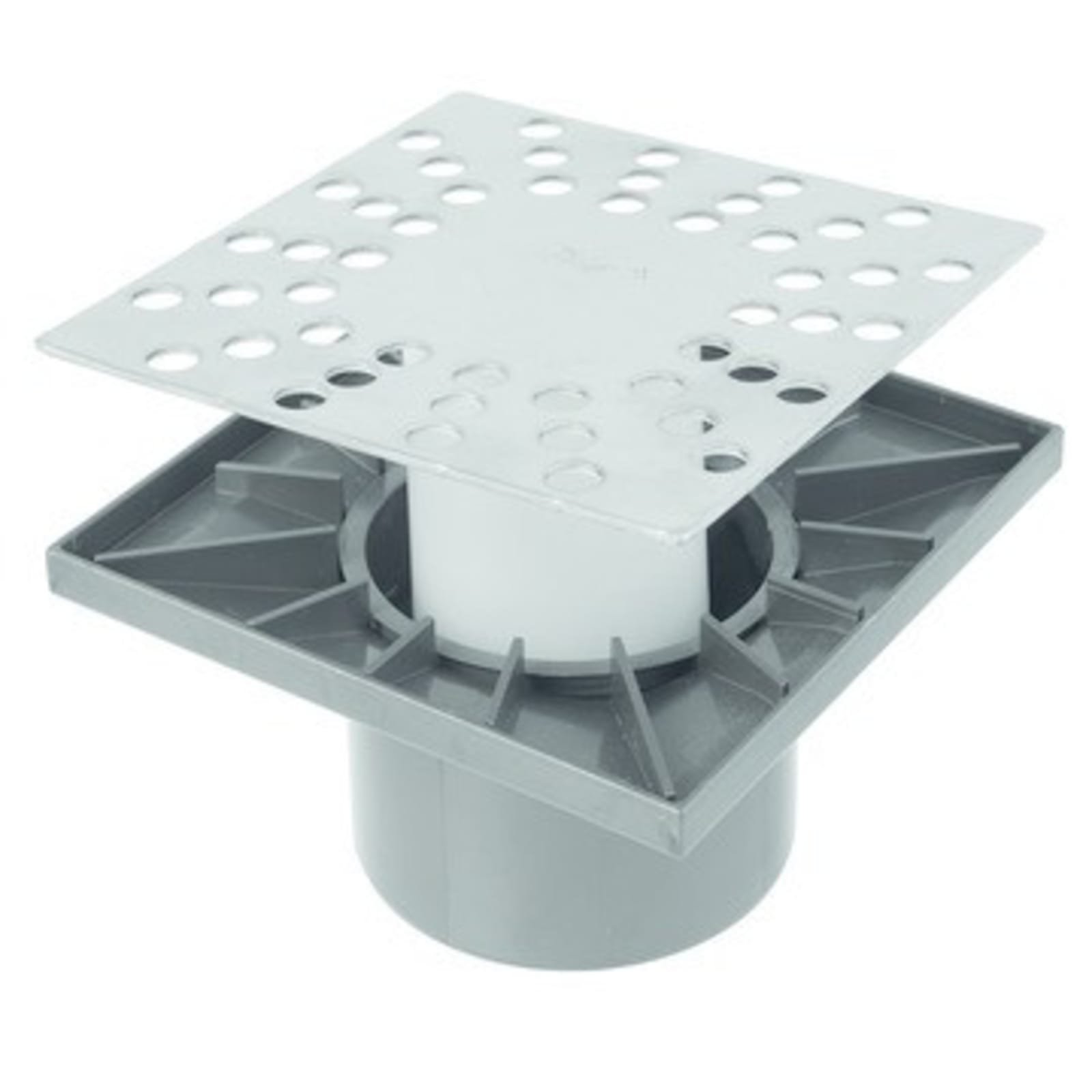 Dyka doucheput ABS Binnenwerk met RVS rooster type D15 150mm zilvergrijs
