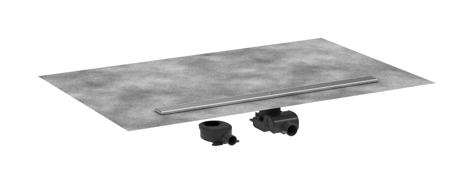 Hansgrohe RainDrain Allround compl.set douchegoot 1000 standaard/vlakke instal Brushed Stainless Steel