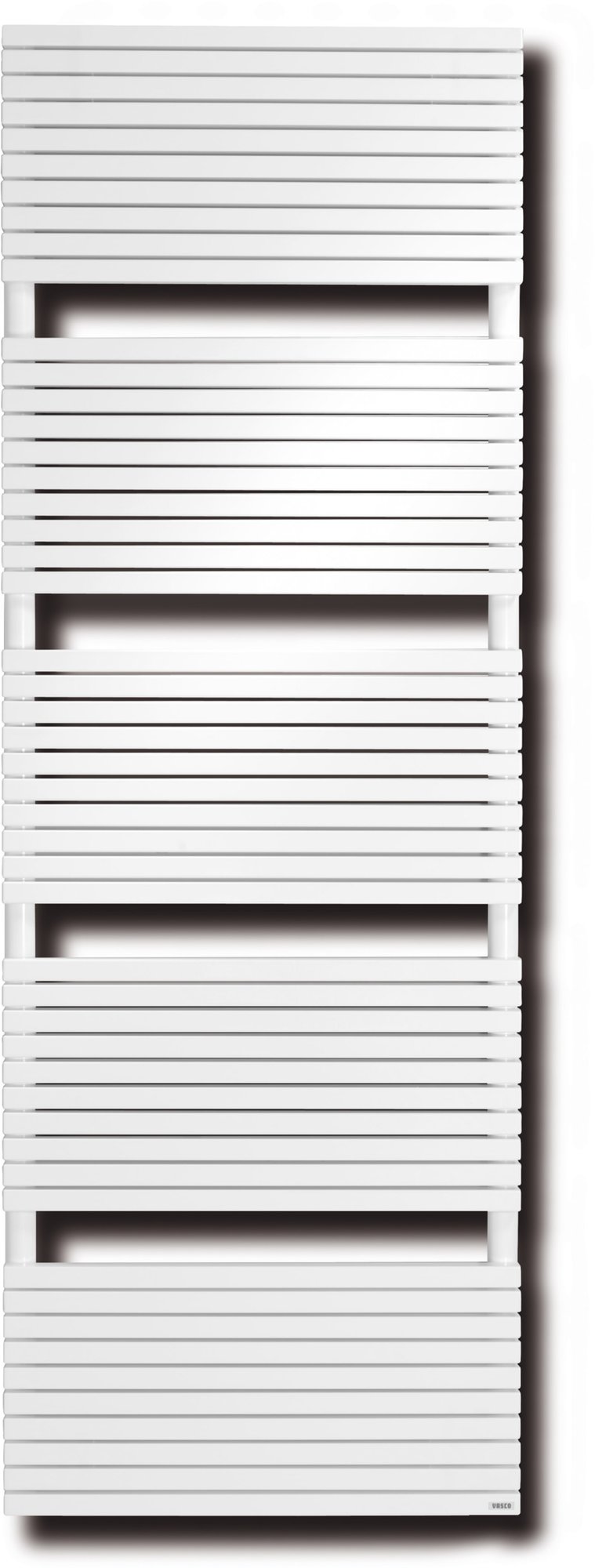 Vasco Carre CB radiator, 747W, recht, verticaal, buis vierkant, 2 aansluitingen, hxlxd 1375x500x61mm, mat zwart M300 (1000238429)