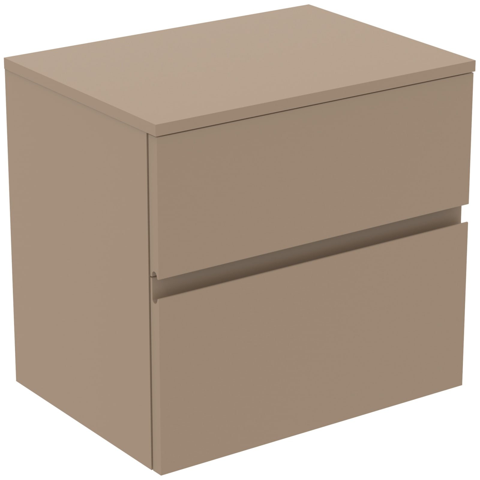 FINESSE | WASTAFELMEUBEL 602X440X558 MM MAT GREIGE, 2 LADEN