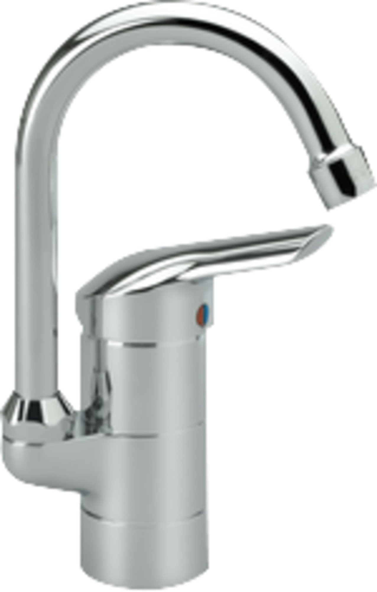 Venlo Nimbus wastafelkraan, eengreeps, ketting, draaibaar, 241mm hoogte, 115mm voorsprong, chroom-look