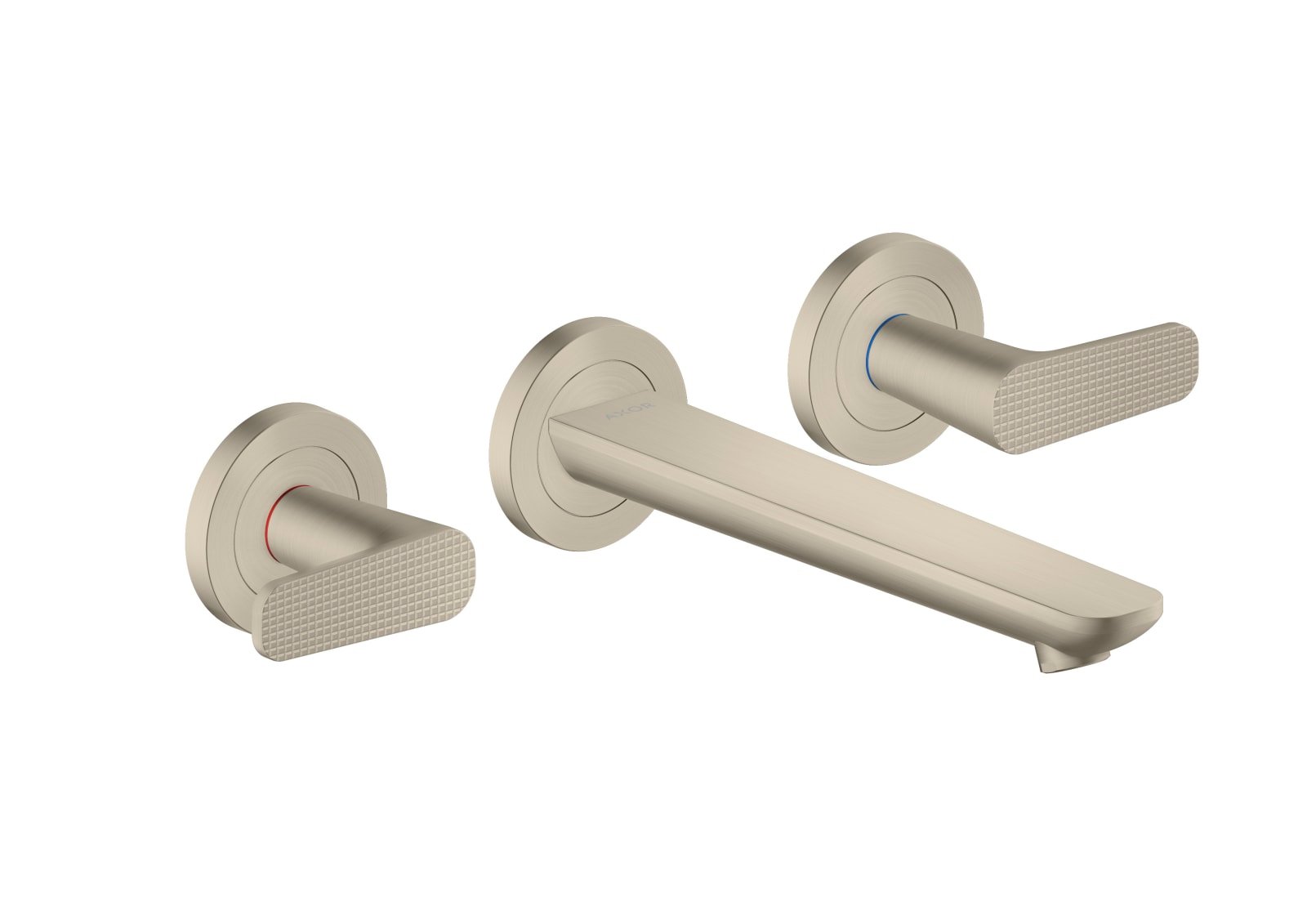 AX Citterio C 3-gats inbouw wtm wand 195 mm Cubic Cut, BN
