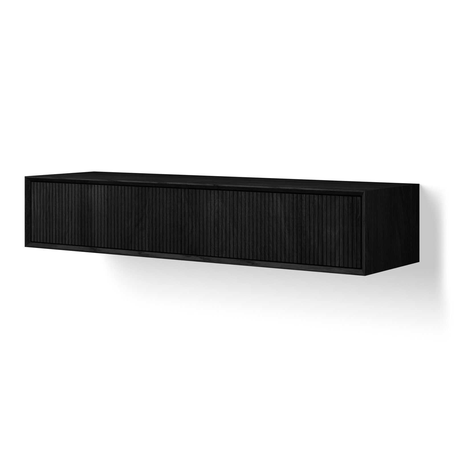LoooX Wooden Facet Stripes 160cm 2 lades, black