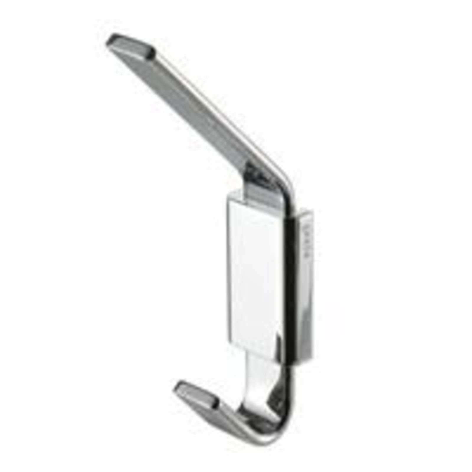Geesa Aim handdoekhaak, met 2 haken, messing, verchroomd, hxdxl 143x62x30mm, kleur chroom