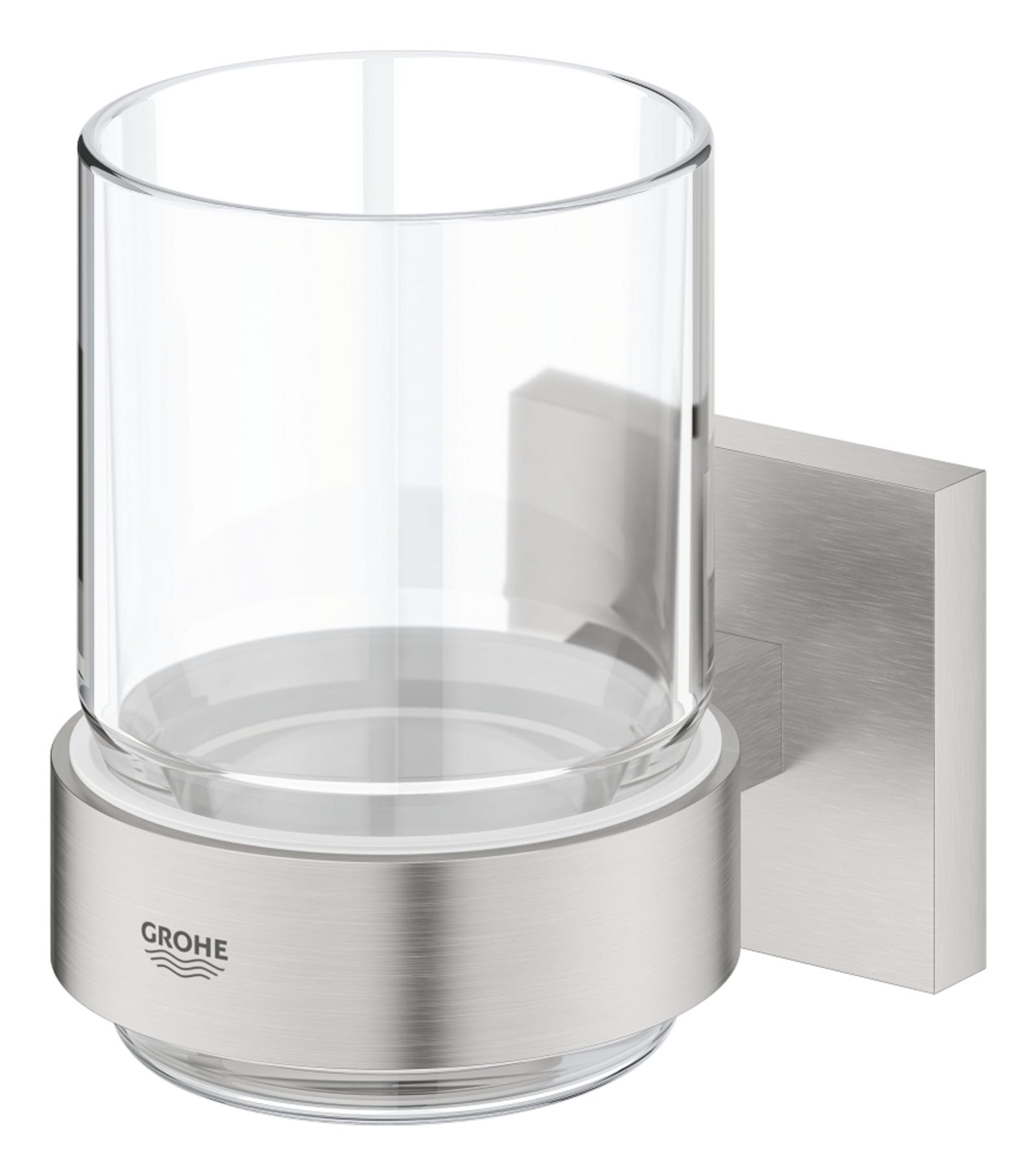 Grohe Start Cube glas met houder, rvs