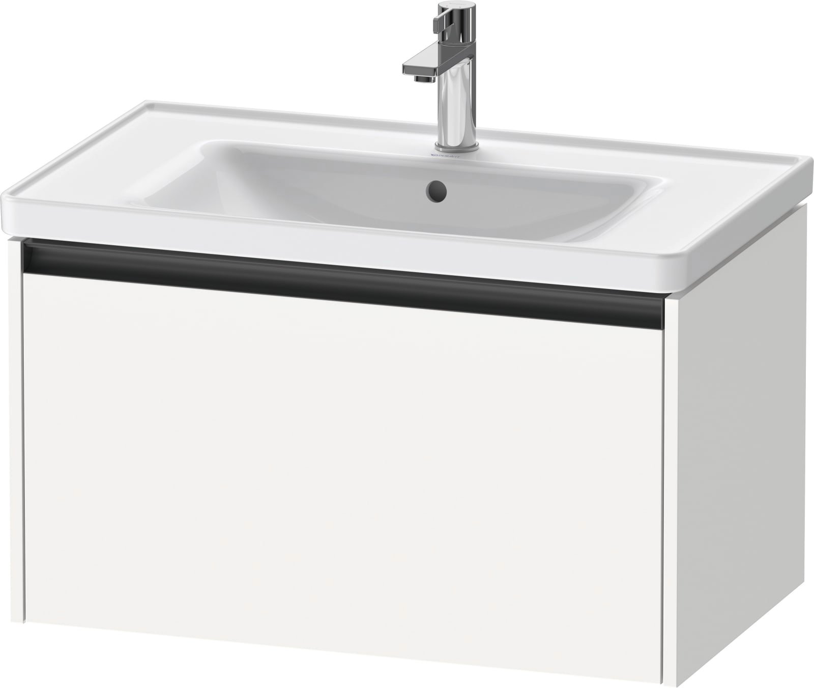 Duravit Ketho.2 Wastafelonderbouw hangend, Wit Mat, rechthoekig, aantal grote lades: 1 – K25083018180000