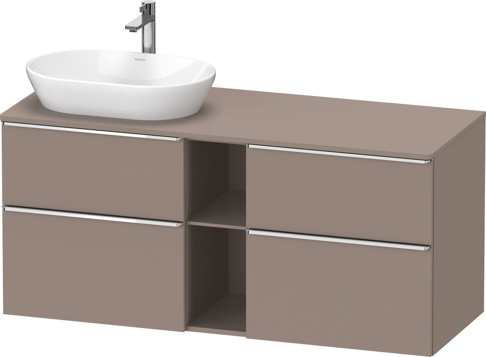 D-Neo Console wastafelonderbouw hangend Basalt Mat (1200896015)