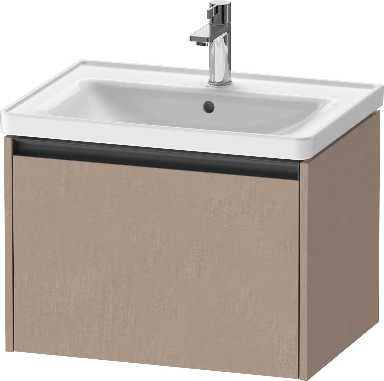 Duravit Ketho.2 Wastafelonderbouw hangend, Linnen Mat, rechthoekig, aantal grote lades: 1 – K25082075750000