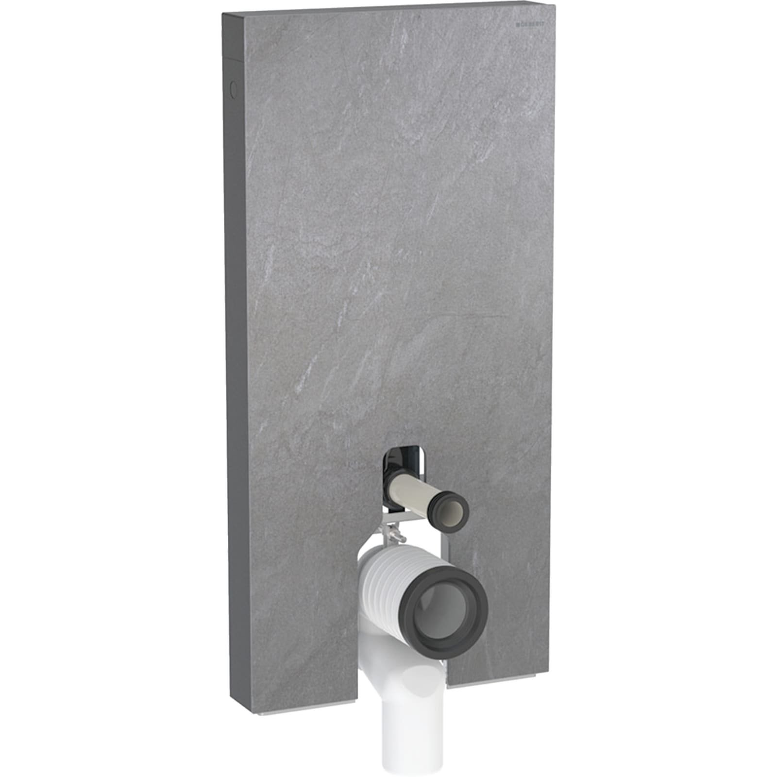 Geberit Monolith Plus staande wc, 101 cm:leisteen, alu. zwart chroom