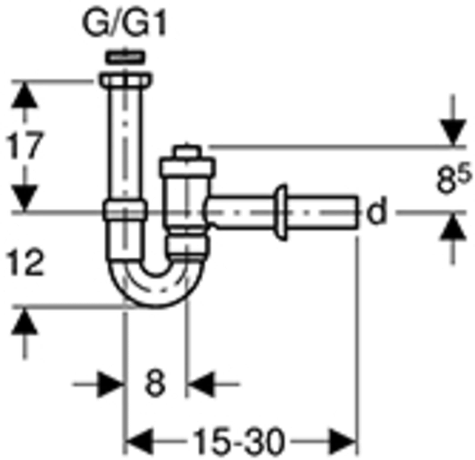 Geberit afsluitbare buissifon 1.1/2"xd50