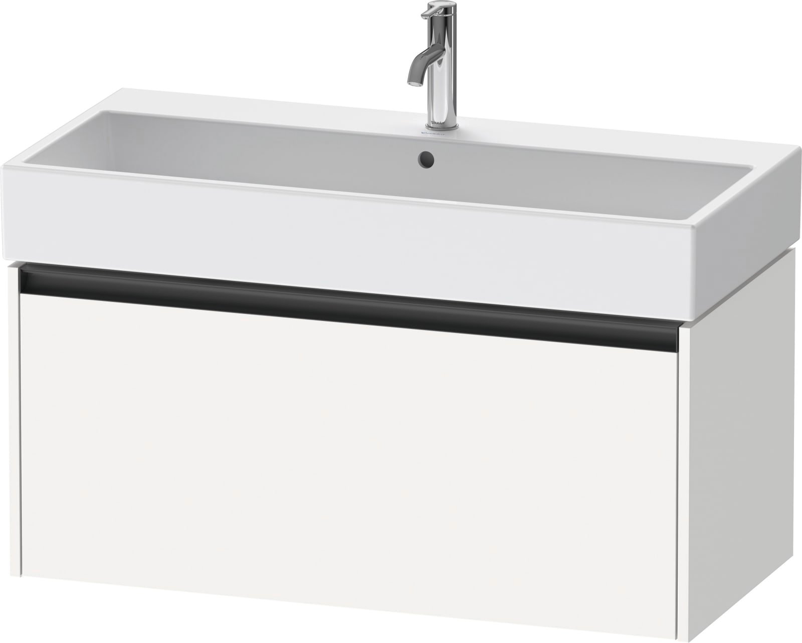 Duravit Ketho.2 Wastafelonderbouw hangend, Wit Mat, rechthoekig, aantal grote lades: 1 – K25078018180000
