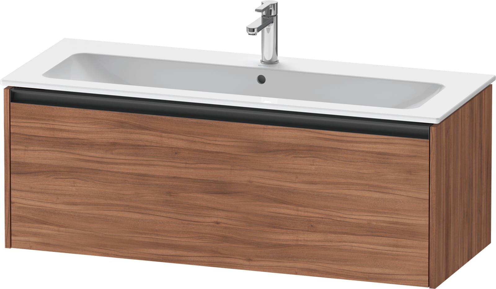 Duravit Ketho.2 Wastafelonderbouw hangend, Noten Mat, rechthoekig, aantal grote lades: 1 – K25065079790000