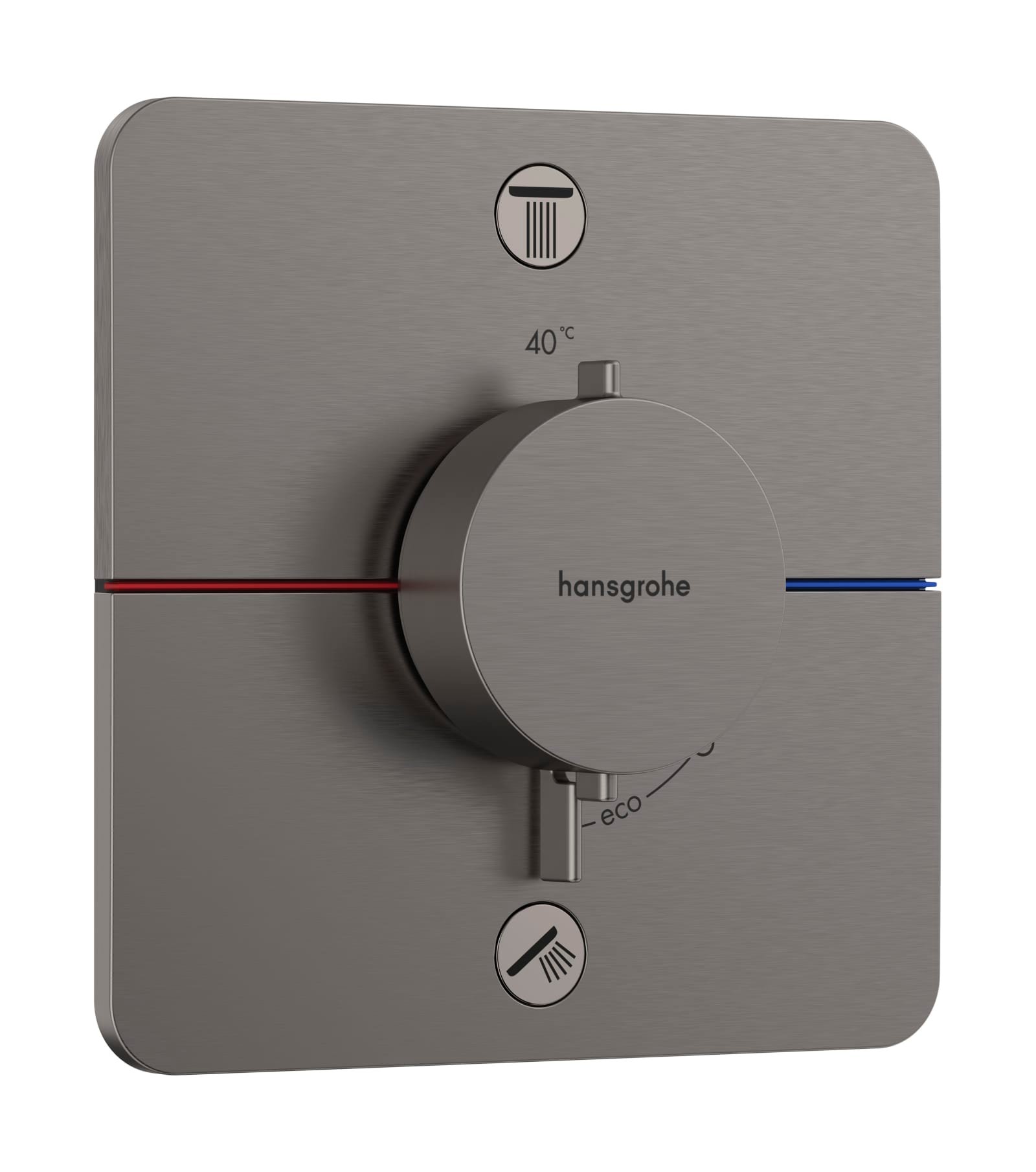 Hansgrohe ShowerSelect Comfort Q thermostaat inbouw 2 functies, Brushed Black Chrome