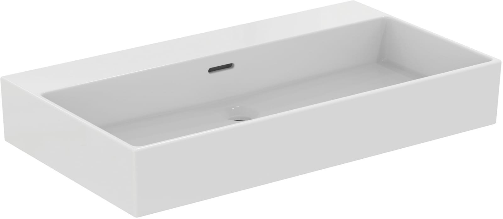 EXTRA | WASTAFEL 815X450X150 MM WIT, ZONDER KRAANGAT, MET OVERLOOP