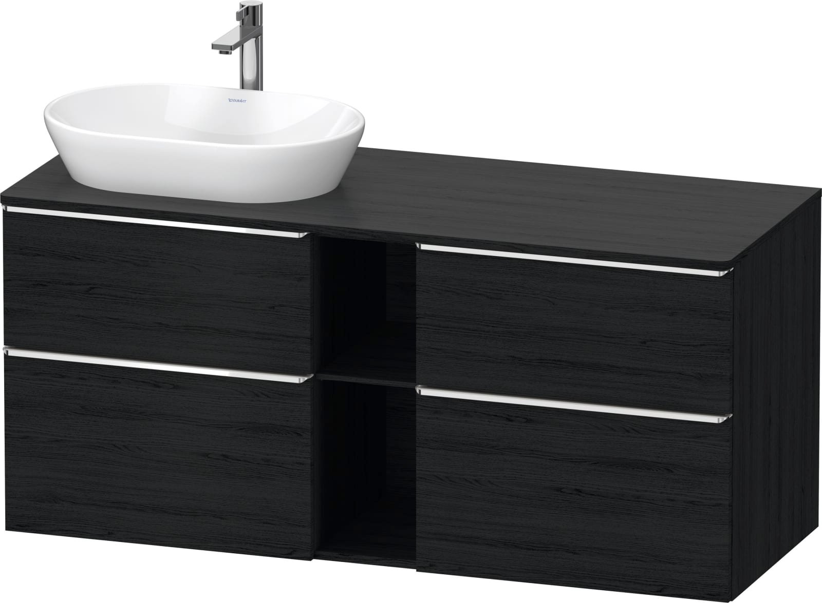 D-Neo Console wastafelonderbouw hangend Eiken zwart Mat (1200896010)