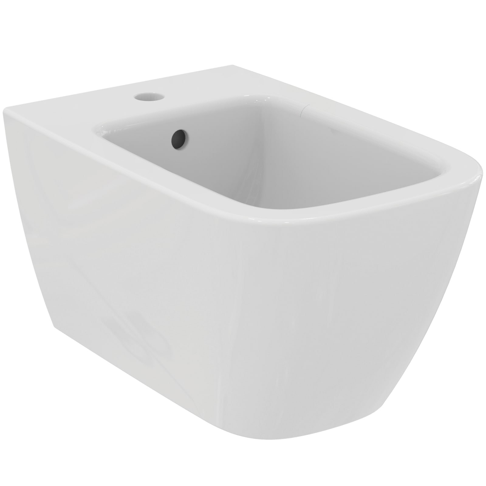 I.LIFE B | WANDBIDET 355X540X300 MM GLANZEND WIT, 1 KRAANGAT, MET OL