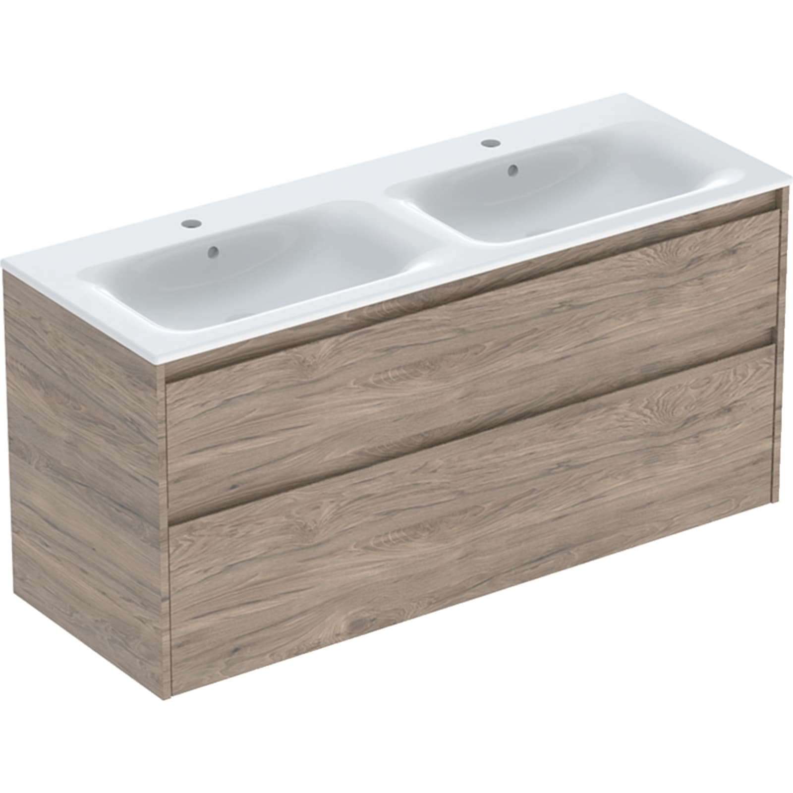 Geberit Renova Plan Dub. SR wstflmeubelset 2LaB130 Noten Hickory