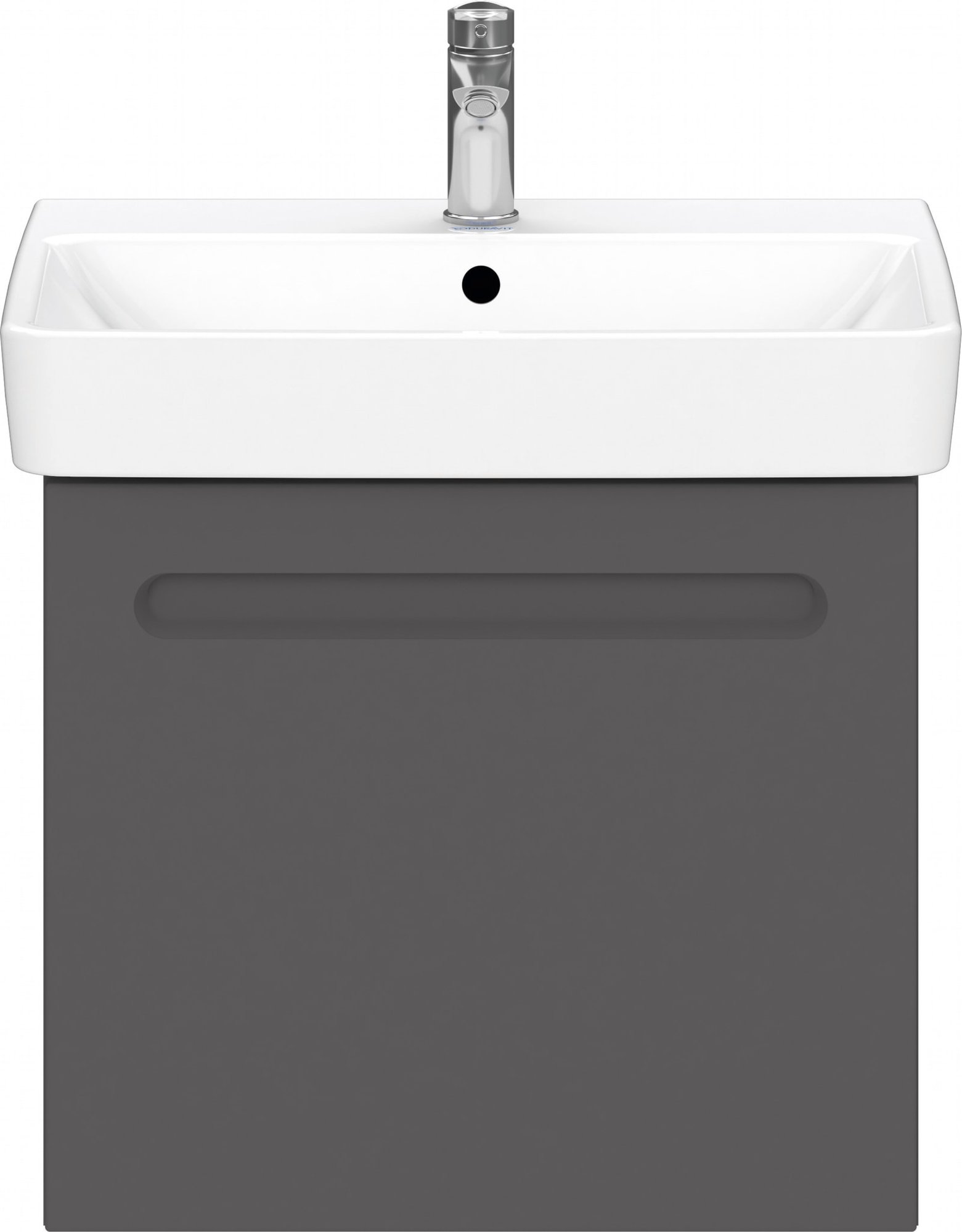 Duravit Duravit No.1 Wastafelonderbouw hangend, Grafiet Mat, rechthoekig, aantal grote lades: 1 – N14281049490000