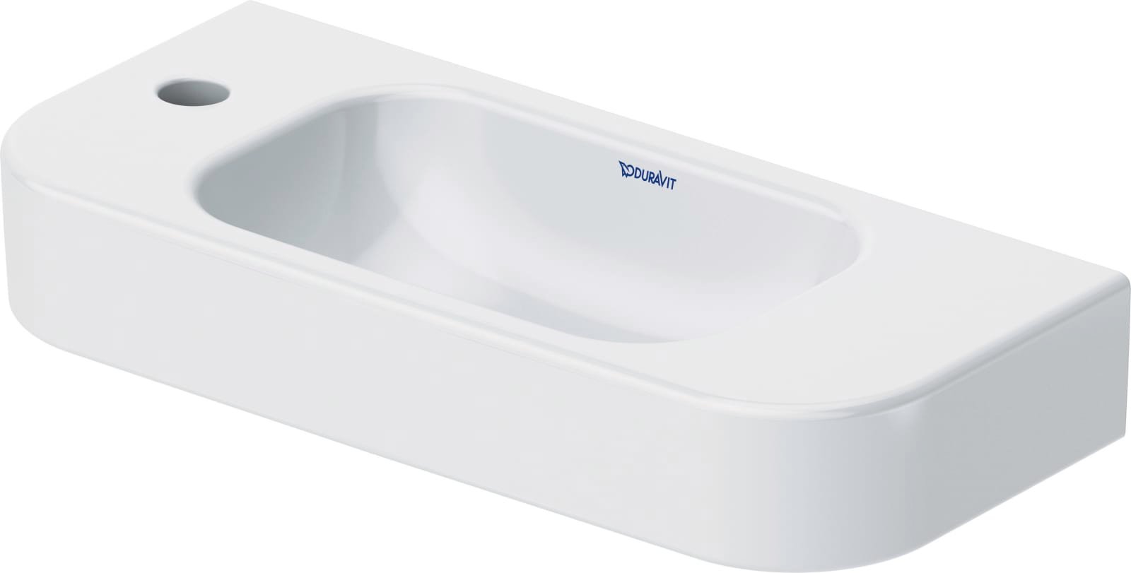Duravit Happy D.2 Fonteintje 500 mm Wit Hoogglans, kraanvlak, aantal kraangaten per wasplaats: 1 – 0711500009