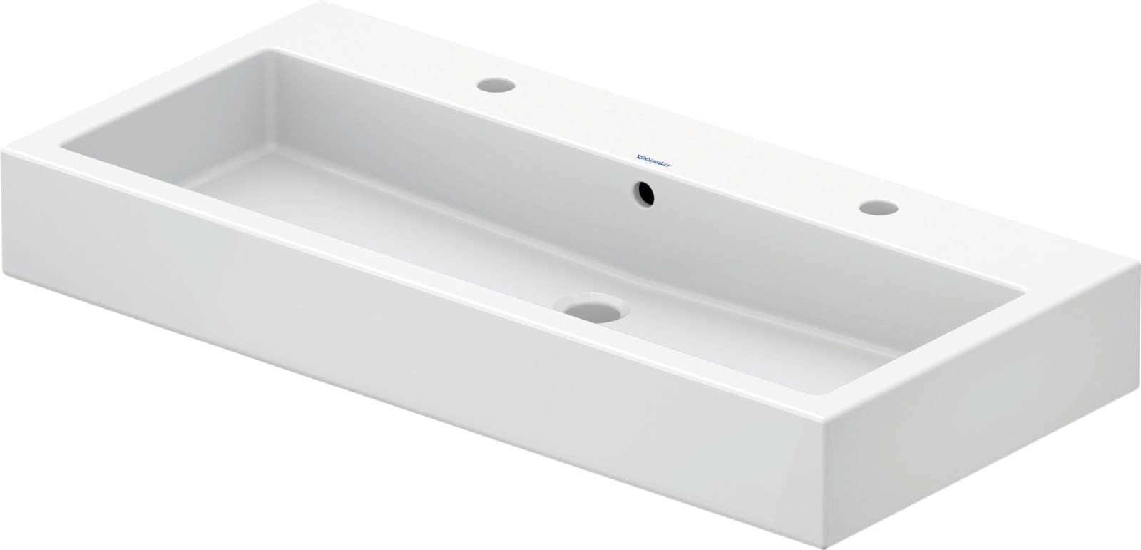 Duravit Vero Wastafel 1000 mm Wit Hoogglans, kraanvlak, aantal kraangaten per wasplaats: 1, overloop, geslepen – 0454100026