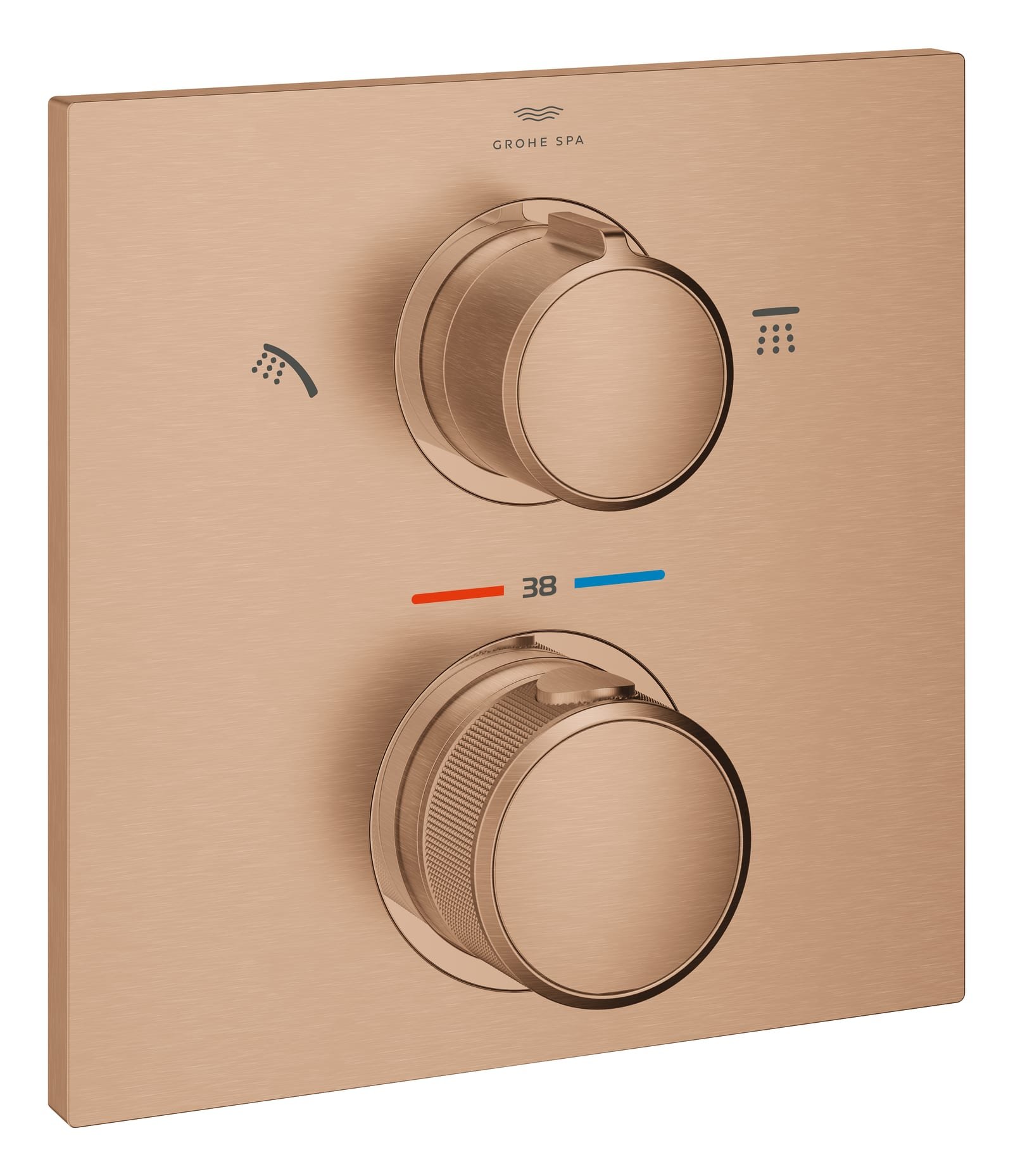Grohe Allure thermostaat mengkraan met omstelling warm sunset geborsteld mat brons (1200548928)