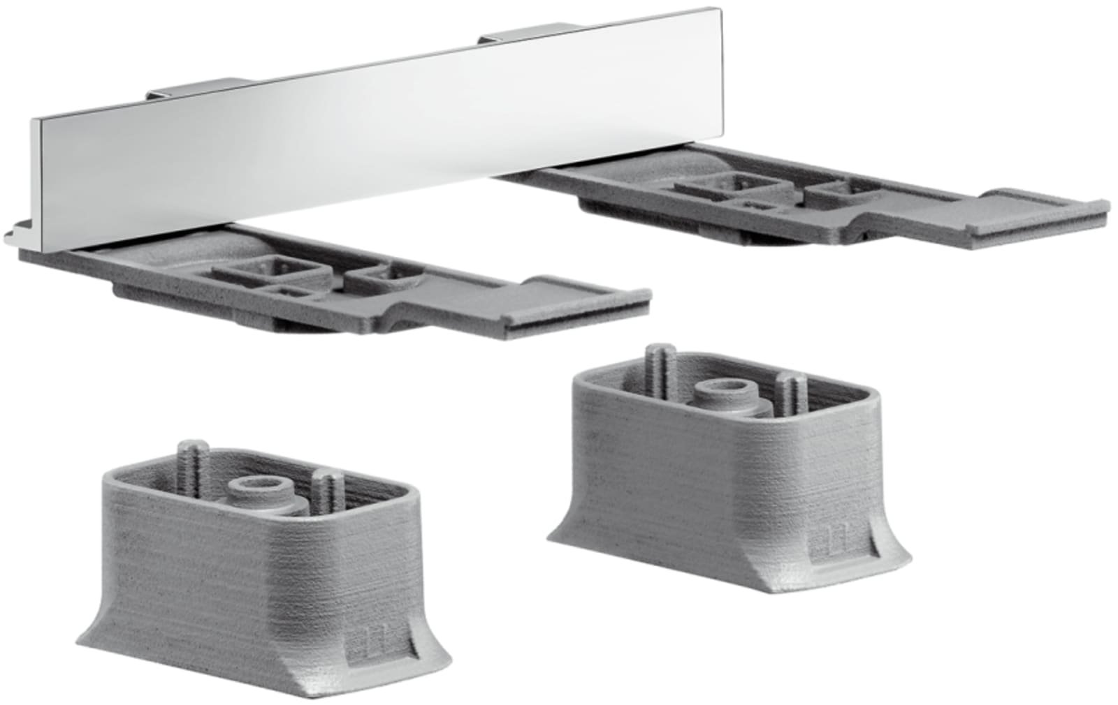 Axor Universal Accessories bevestigingsadapter voor rail. Geschikt voor de bevestiging van Axor Universal accessoires op de rail.