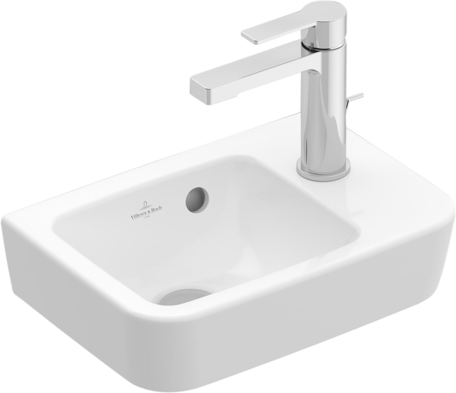 Villeroy & Boch O.novo fontein compact 360x250mm,wasbak links, wit