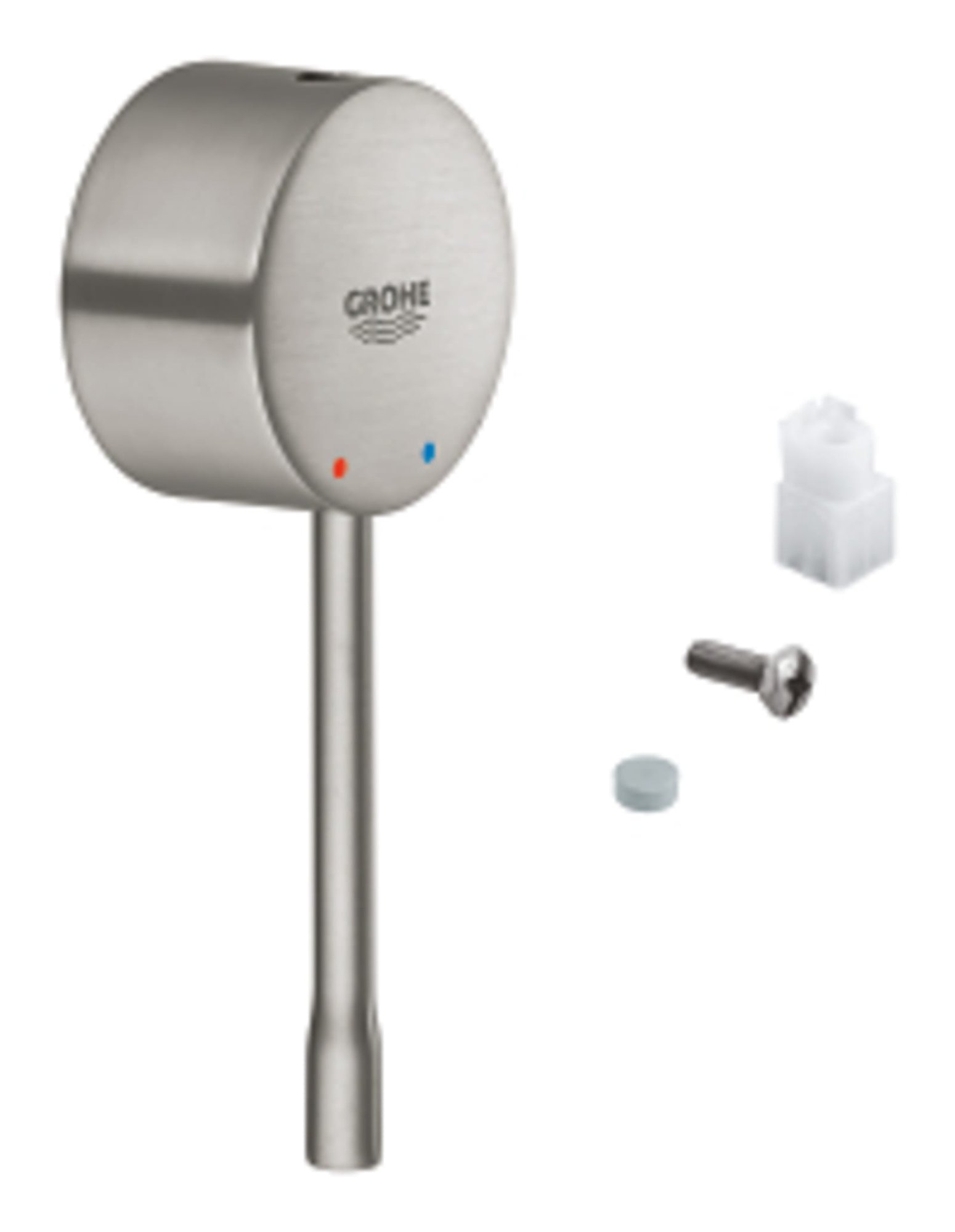 Grohe Greep, voor 28mm cartridge, metaal, supersteel (voor essence wastafelmengkraan of bidetmengkraan)