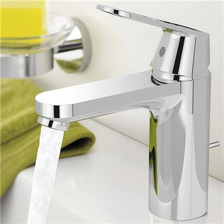 Grohe Eurosmart Cosmopolitan, Wastafelmengkraan, M-size, ES, ketting, eengreeps, 1-gats, 168mm hoogte, 122mm uitloop, vast, chroom