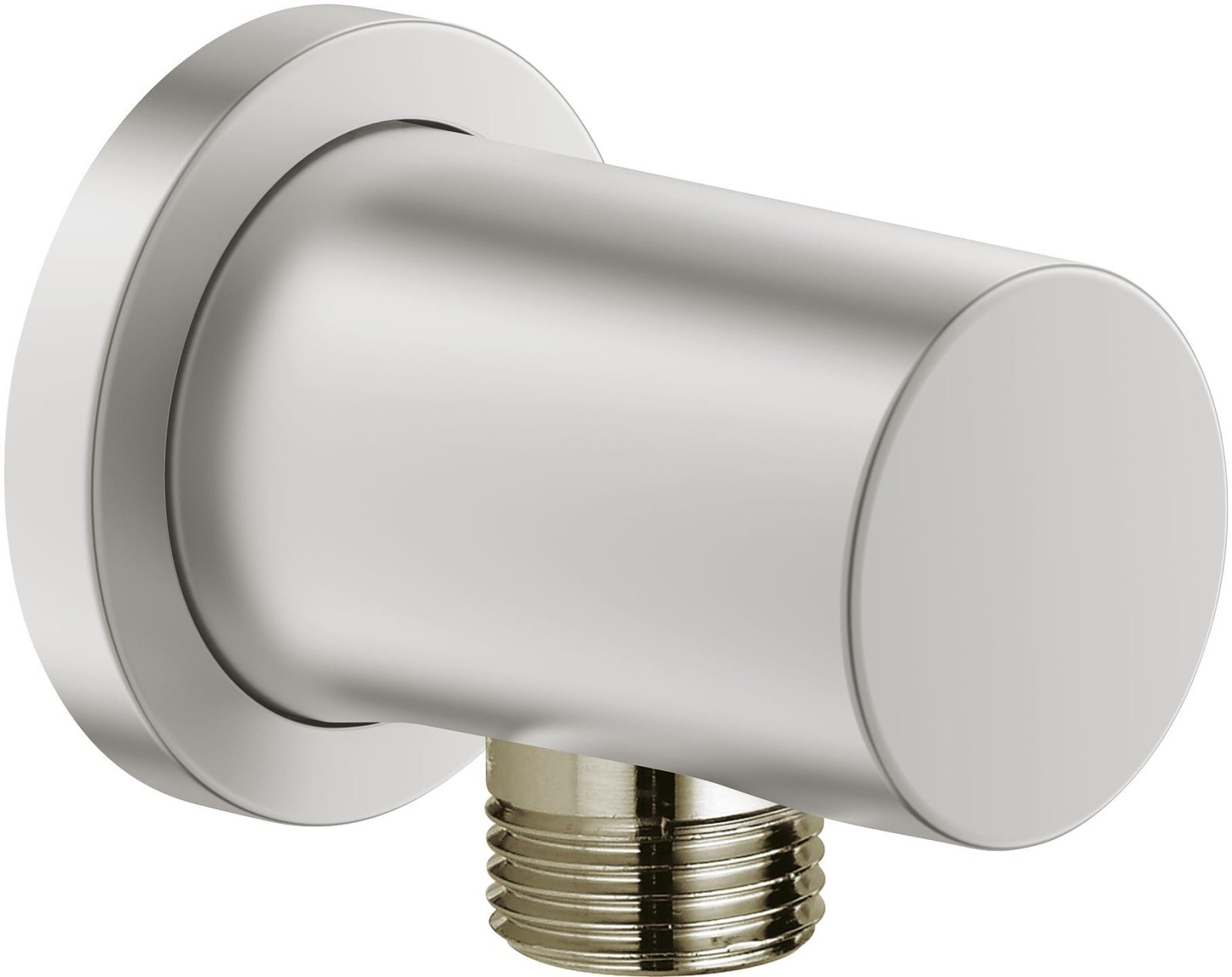 Grohe Rainshower wand aansluitbocht, buitendraad met een ronde rozet, beveiligd tegen terugstroming, supersteel